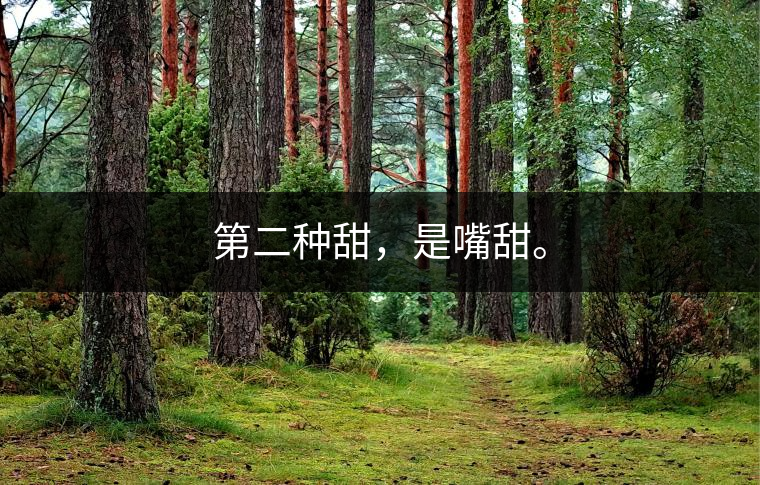 第二種甜，是嘴甜。