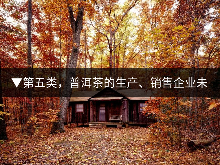 ▼第五類，普洱茶的生產(chǎn)、銷售企業(yè)未售出的庫存