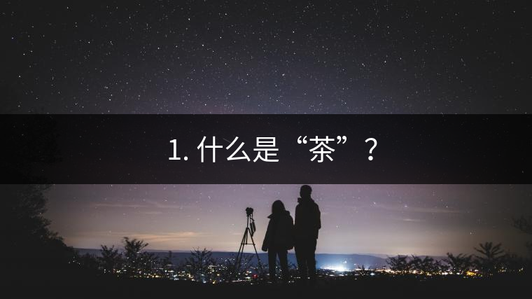 ? 1. 什么是“茶”？