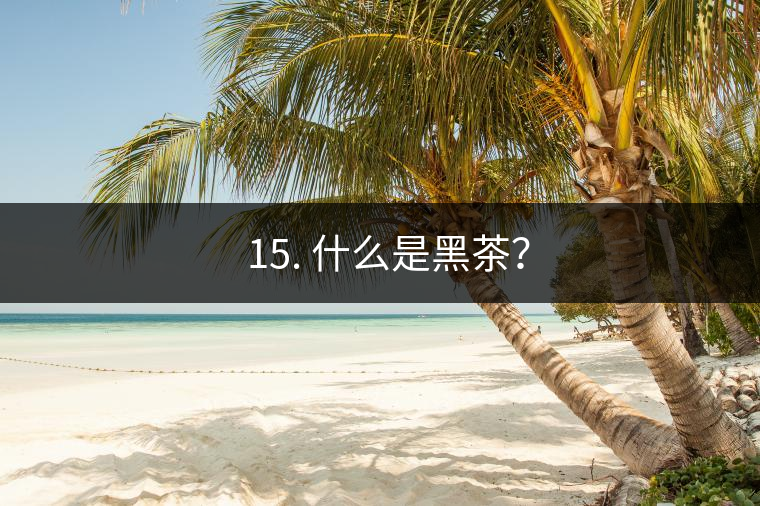 ? 15. 什么是黑茶？