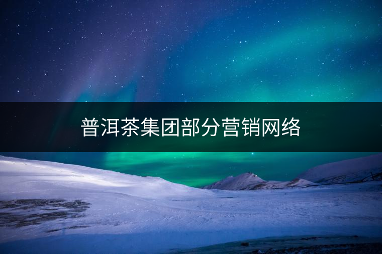 普洱茶集團部分營銷網(wǎng)絡