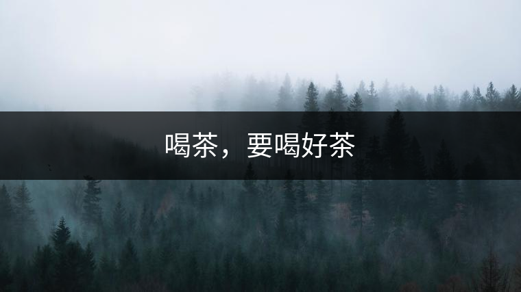 喝茶，要喝好茶