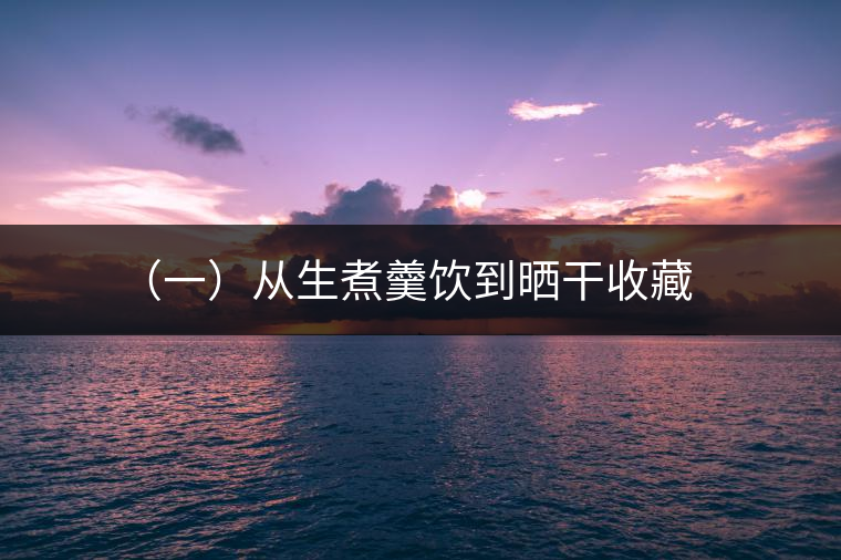 (一)從生煮羹飲到曬干收藏 (一)從生煮羹飲到曬干收藏