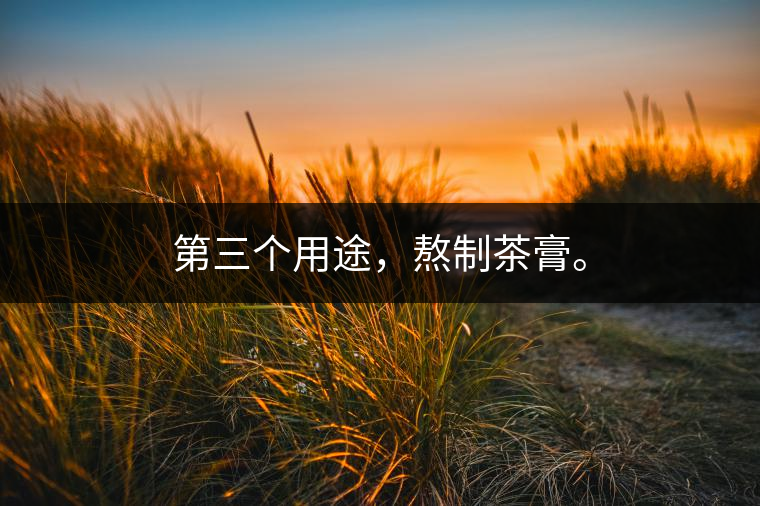 第三個(gè)用途，熬制茶膏。