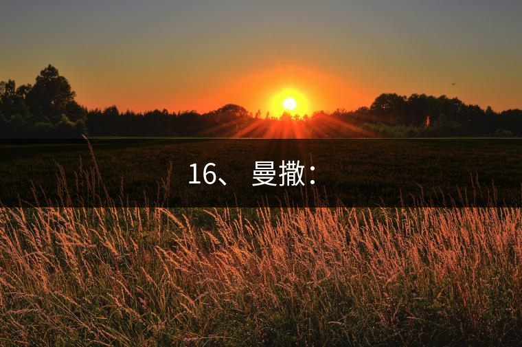 16、 曼撒：?