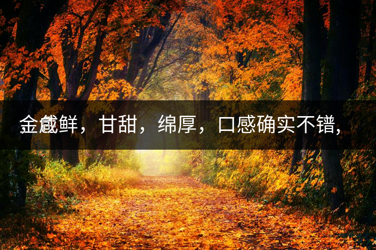 金色
，咸鮮，甘甜，綿厚，口感確實(shí)不鐠,還有上升空間。